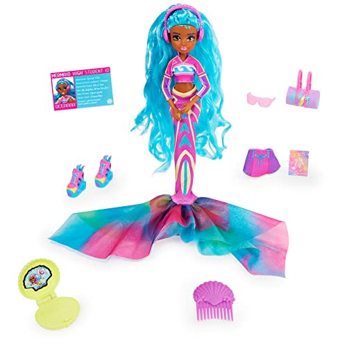 Mermaid High, Oceanna Deluxe Mermaid Doll & Accessories with Removable Tail, Doll Clothes and 4 Fashion Accessories, Kids Toys for Girls Ages 4 and up by Spin Master