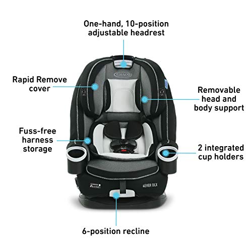 Graco 4Ever DLX 4 in 1 Car Seat, Infant to Toddler Car Seat, with 10 Years of Use, Fairmont by Graco Baby