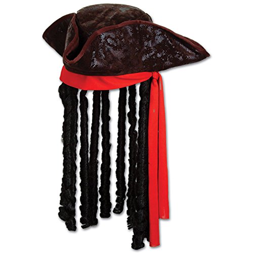 Caribbean Pirate Hat Party Accessory (1 count) (1/Pkg) from The Beistle Company