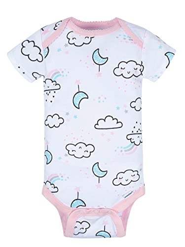 Gerber Baby 8-Pack Short Sleeve Onesies Bodysuits, Clouds, 3-6 Months by GERLO
