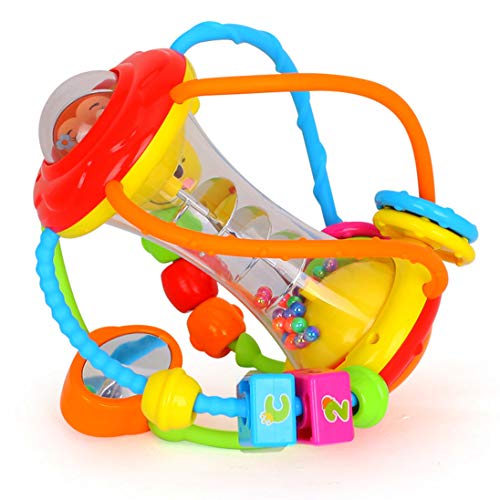 HOLA Baby Toys 6 to 12 Months, Baby Rattles Activity Ball, Shaker, Grab and Spin Rattle, Crawling Educational Toys for 3, 6, 9, 12 Months Baby Infant, Boys, Girls from KiddoGarden