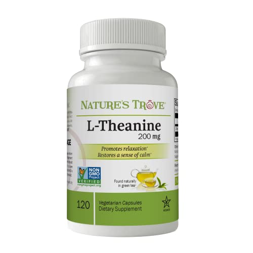 L-Theanine 200mg by Nature's Trove - 120 Vegetarian Capsules from Nature's Trove
