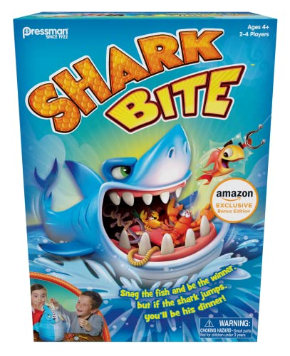 Shark Bite with Let's Go Fishin' Card Game (Amazon Exclusive) by Pressman by Pressman