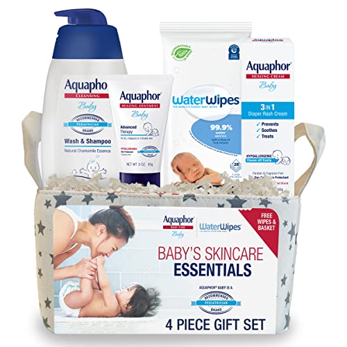 Aquaphor Baby Welcome Baby Gift Set - Free WaterWipes and Bag Included - Healing Ointment, Wash and Shampoo, 3 in 1 Diaper Rash Cream from Beiersdorf, Inc.