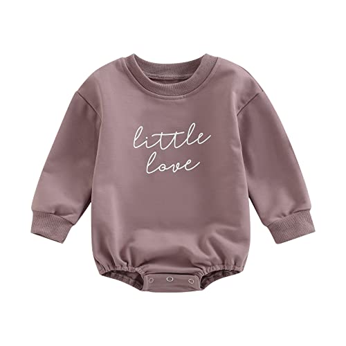 Newborn Baby Girl Boy Valentine's Day Outfit Little Love Crewneck Sweatshirt Long Sleeve Romper Spring Clothes by 