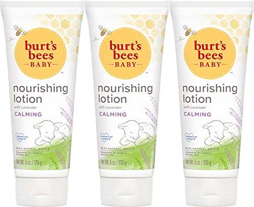 Burt's Bees Baby Nourishing Lotion, Calming Baby Lotion - 6 Ounce Tube - Pack of 3 from Burt's Bees, Inc.