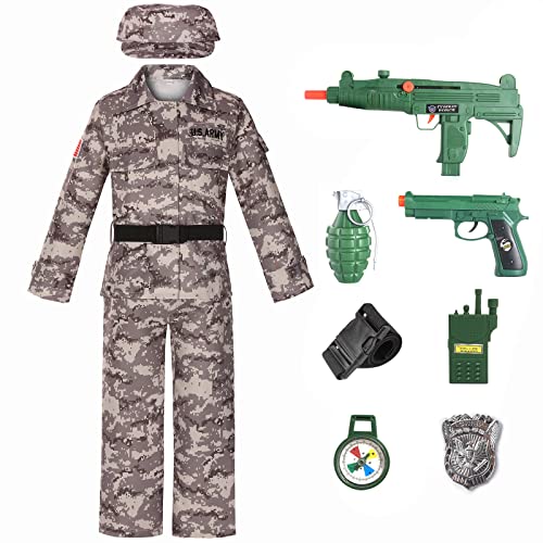 Gomukot Army Costume Kids Dress Up US Soldier Camouflage Uniform (5-7 Years) by 