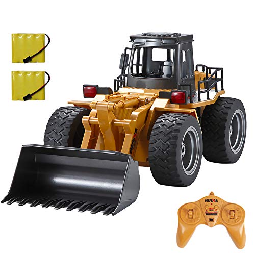TEMA1985 RC Truck 6 Channel Full Functional Front Loader 4WD Remote Control RC Construction Vehicles Toy Tractor with Lights & Sounds from Luck-Broccoli
