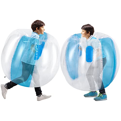 Theefun Bumper Balls, 2 Pack Inflatable Body Bubble Soccer Ball, 36inch Durable PVC Vinyl Bopper Toys for Kids Physical Outdoor Active Play, Giant Human Hamster Knocker Body Zorb Ball by Theefun
