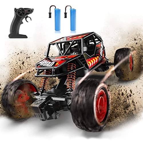JoyStone DE66 RC Cars for Kids 2WD Remote Control Car 2 Batteries Alloy Monster Trucks 60Mins Play Time 175 FT Control Distance Electric Toy Off-Road Crawler Gift for Boys and Girls by JoyStone