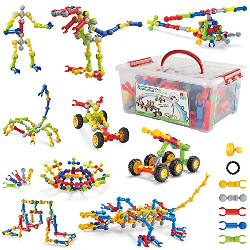 STEM Toys Kids Building Kit, 125 Pcs Educational Learning Set Construction Engineering Building Blocks for Ages 3 4 5 6 7 8 9 10 Year Old Boys Girls, Best Gift for Children Fun Creative Play from Afomida
