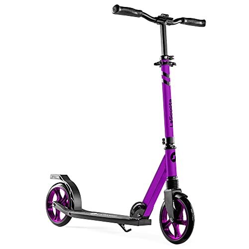 Scooter for Kids Ages 6-12 Scooters for Teens 12 Years and Up - Kick Scooters for Adults, Teens and Kids - Scooters for Kids 8 Years and Up with Quick Release Folding System (Plum) by Lascoota