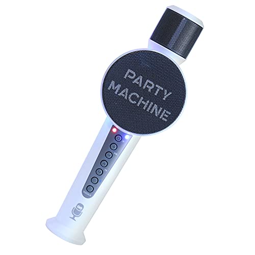 Singing Machine Karaoke Machine Microphone with Bluetooth and Speaker for Kids and Adults Home Birthday Party, White (SMM548W) by Singing Machine