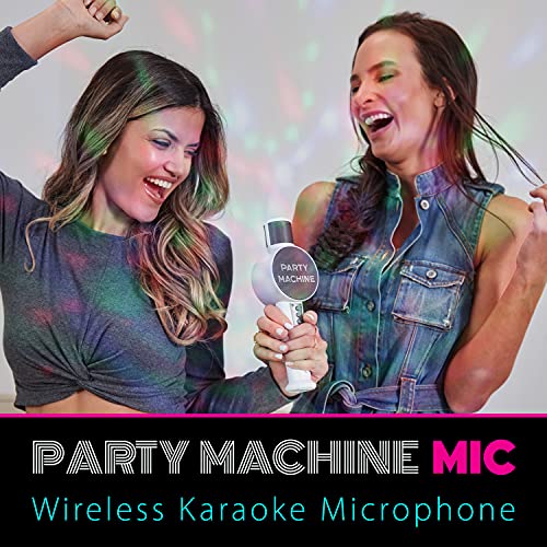 Singing Machine Karaoke Machine Microphone with Bluetooth and Speaker for Kids and Adults Home Birthday Party, White (SMM548W) by Singing Machine