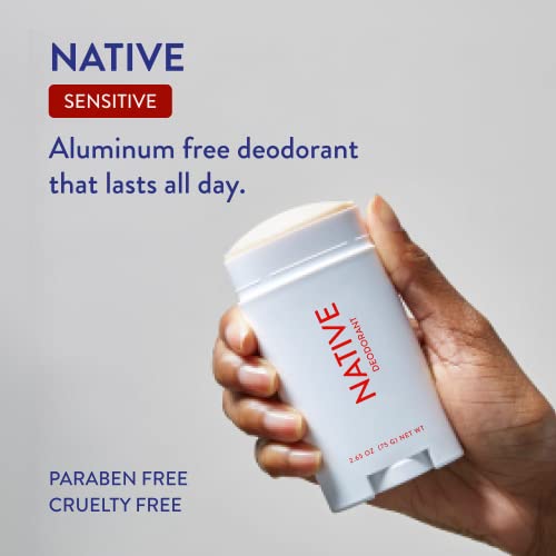 Native Sensitive Deodorant | Natural Deodorant for Women and Men, Aluminum Free, Baking Soda Free, Phthalate Free, Talc Free, Coconut Oil and Shea Butter | Candy Cane (Sensitive) by Native