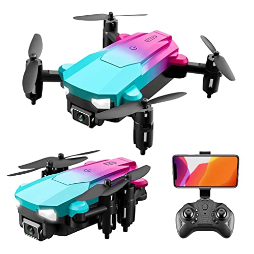 Remote Control Drone - 4K HD Dual Camera RC Drone With Intelligent Obstacle Avoidance Optical Flow Positioning & Altitude Hold Drones With One Key Return Headless Mode Black And Orange Gradient by reyiza