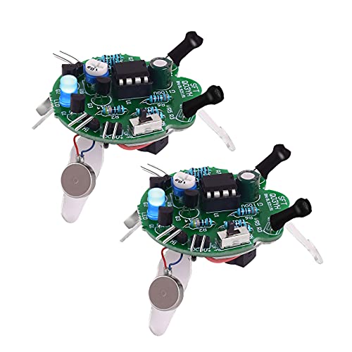 2Pack Photosensitive Mobile Robot Electronic Soldering DIY Kits, PEMENOL Funny Firefly Flash Toys, Adults & Kids STEM Practice Science Project from PEMENOL