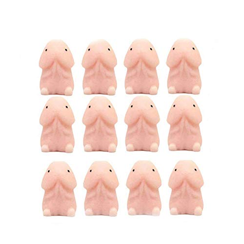 Julvie 12 Pcs Mini Soft Squeeze Toy Funny Novelty Squishy Animals Squeeze Toys Tricky Gifts Stress Relief Toys Birthday Gifts for Kids & Adults by Julvie