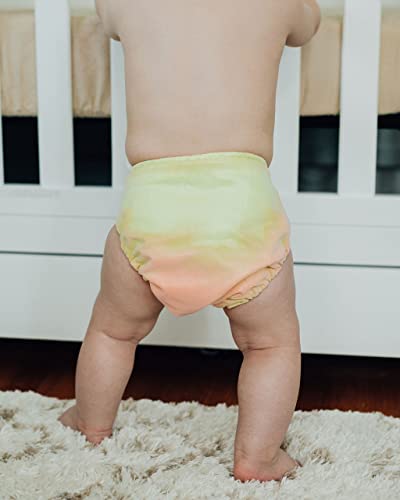 Ombre Diapers Color Changing Baby Cloth Diaper One Size Adjustable Washable Reusable for Baby Girls and Boys with Cotton Hemp Inserts - 6 Pack from 
