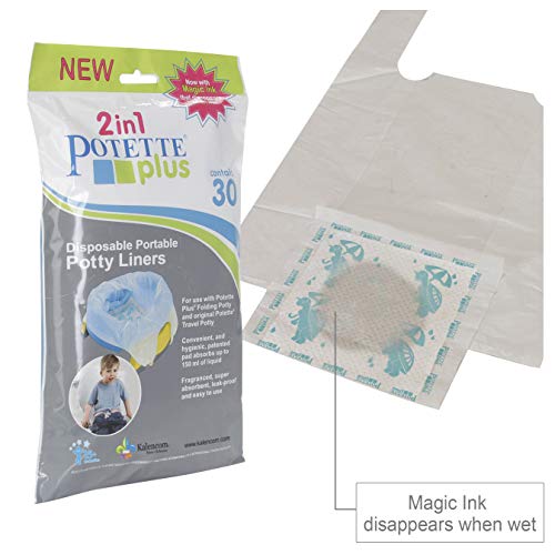Kalencom Potette Plus Potty Seat Liners with Magic Disappearing Ink, 30 Count by Kalencom