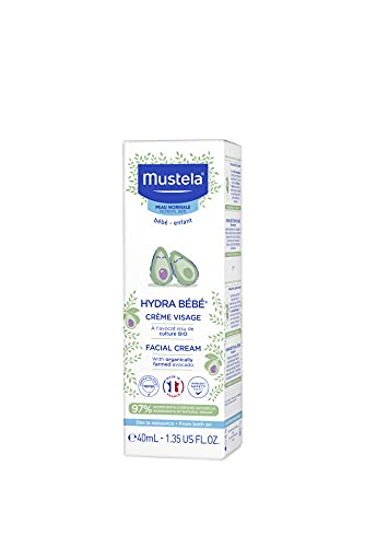 Mustela Hydra Bebe Face Cream - Daily Baby Moisturizer with Natural Avocado, Jojoba Oil - 1.35 fl. oz by AmazonUs/EXQEV