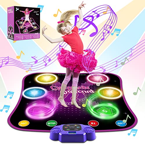 Fuairmee Dance Mat, Electronic Dance Mats with Anti-Slip Mat, Wireless Bluetooth, Light up Dance Mat, Built-in Music, 5 Game Modes of Dancing, Dance Mat for Kids Ages 4-8 for Birthday Gift. by Fuairmee