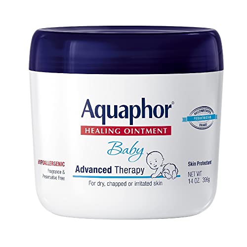 Aquaphor Baby Healing Ointment - Advance Therapy for Diaper Rash, Chapped Cheeks and Minor Scrapes - 14 Oz Jar from Aquaphor