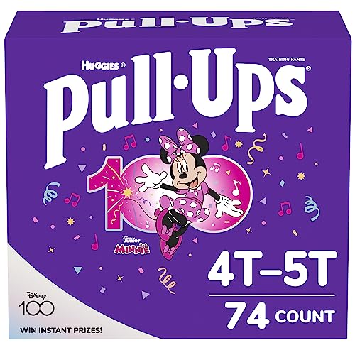 Pull-Ups Girls' Potty Training Pants Training Underwear Size 6, 4T-5T, 74 Ct from Kimberly-Clark Corp.