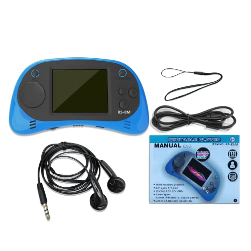 EASEGMER Kids Handheld Game Portable Video Game Player with 200 Games 16 Bit 2.5 Inch Screen Mini Retro Electronic Game Machine ,Best Gift for Child (Blue) by HuiSmart