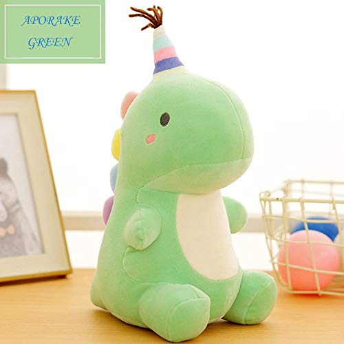 Stuffed Animal Plush Toys, Cute Dinosaur Toy, Soft Plushies for Girls Plush Doll Gifts for Kids Boys Babies Toddlers (Green, Medium) by APORAKE
