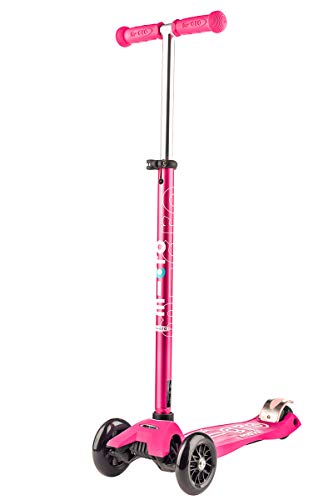 Micro Kickboard - Maxi Deluxe 3-Wheeled, Lean-to-Steer, Swiss-Designed Micro Scooter for Kids, Ages 5-12 - Pink by Micro Kickboard