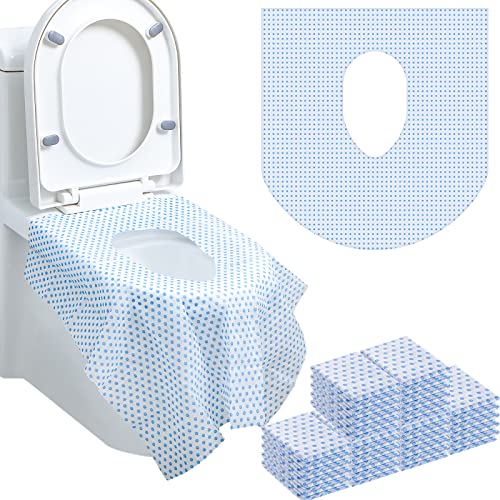 100 Pack Toilet Seat Covers Disposable Extra Large Potty Seat Covers Individually Wrapped Potty Training Liners for Kids, Toddlers, Adults, Use for Potty Training, Public Bathroom, Airplane Toilet by Peryiter