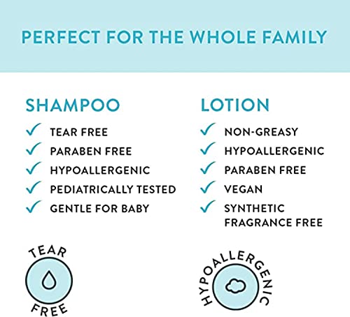 The Honest Company 2-in-1 Cleansing Shampoo + Body Wash and Face Lotion Bundle | Gentle for Baby | Naturally Derived | Sweet Almond Nourish, 18.5 fl oz from The Honest Company