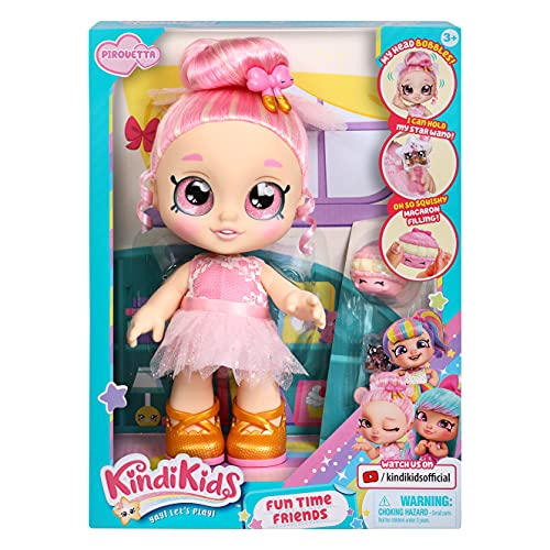 Kindi Kids Fun Time Friends - Pre-School Play Doll, Pirouetta - for Ages 3+ | Changeable Clothes and Removable Shoes by Moose Toys