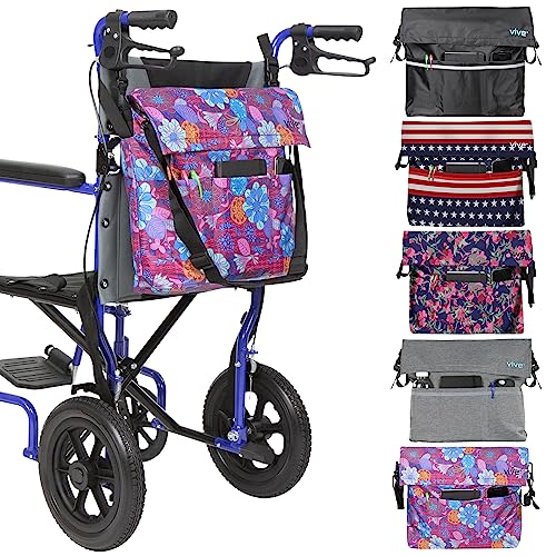 Vive Wheelchair Bag - Electric Wheel Chair Accessories Pouch for Adults, Seniors, 15 Colors - Large Tote Accessory to Hang on Back, Power Transport Storage Travel Backpack for Men, Women from Vive Health
