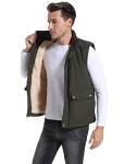 Flygo Men's Thick Fleece-Lined Winter Puffer Vest