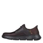 Skechers Garza Gervin Leather Chocolate Lace-Up Shoes