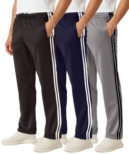 Men's Mesh Athletic Sweatpants 3-Pack with Pockets