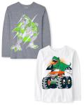 Boys' Dino Graphic Long Sleeve T-Shirt 2-Pack