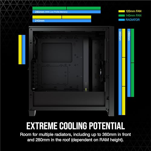 Corsair 4000D Airflow Mid-Tower Case - Black