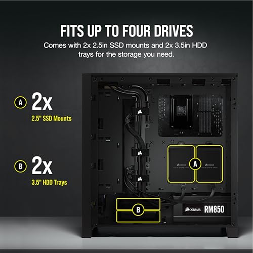 Corsair 4000D Airflow Mid-Tower Case - Black