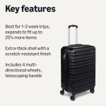 Amazon Basics Expandable Hardshell Travel Luggage - Black