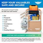 HERO RFID Blocking Neck Wallet - Beige Pouch