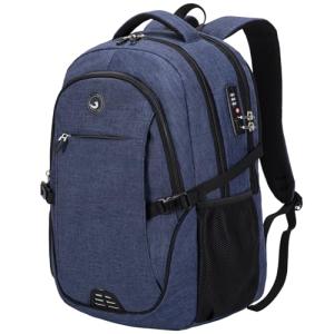 SHRRADOO Anti-Theft Travel Laptop Backpack in Royal Blue