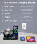 7-in-1 Wireless Charging Station with Adjustable Light