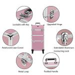 Mefeir Pink 2-in-1 Travel Makeup Trolley Case