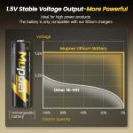 Rechargeable AA Lithium Batteries with Charger - Gold