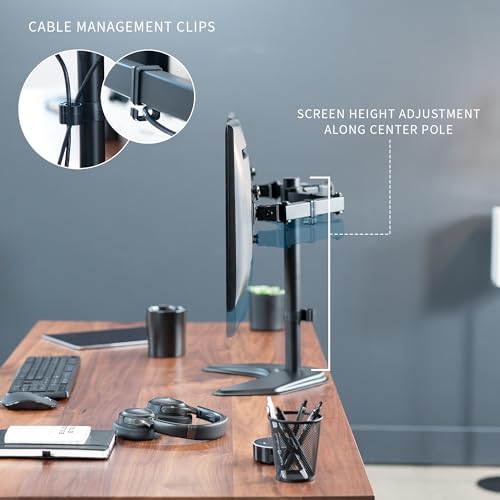 VIVO Dual Monitor Desk Stand, Adjustable Arms