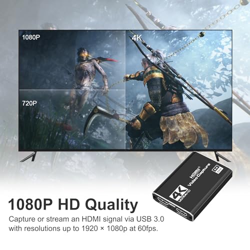 4K HDMI Capture Card for Streaming and Gaming