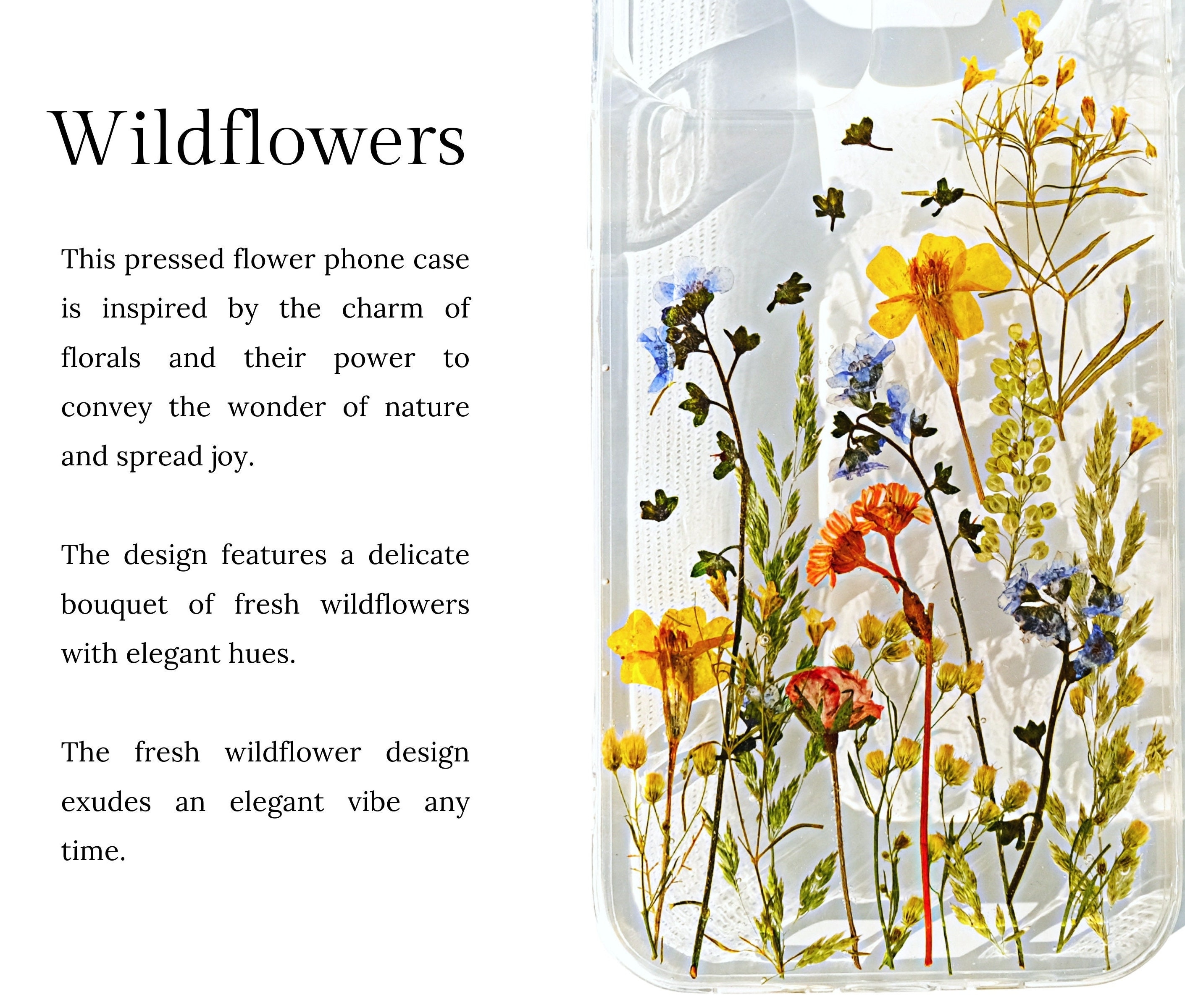 Pressed Flower Case for iPhone and Galaxy Phones